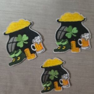 3 St. Patrick's Day Pot of Gold Patches